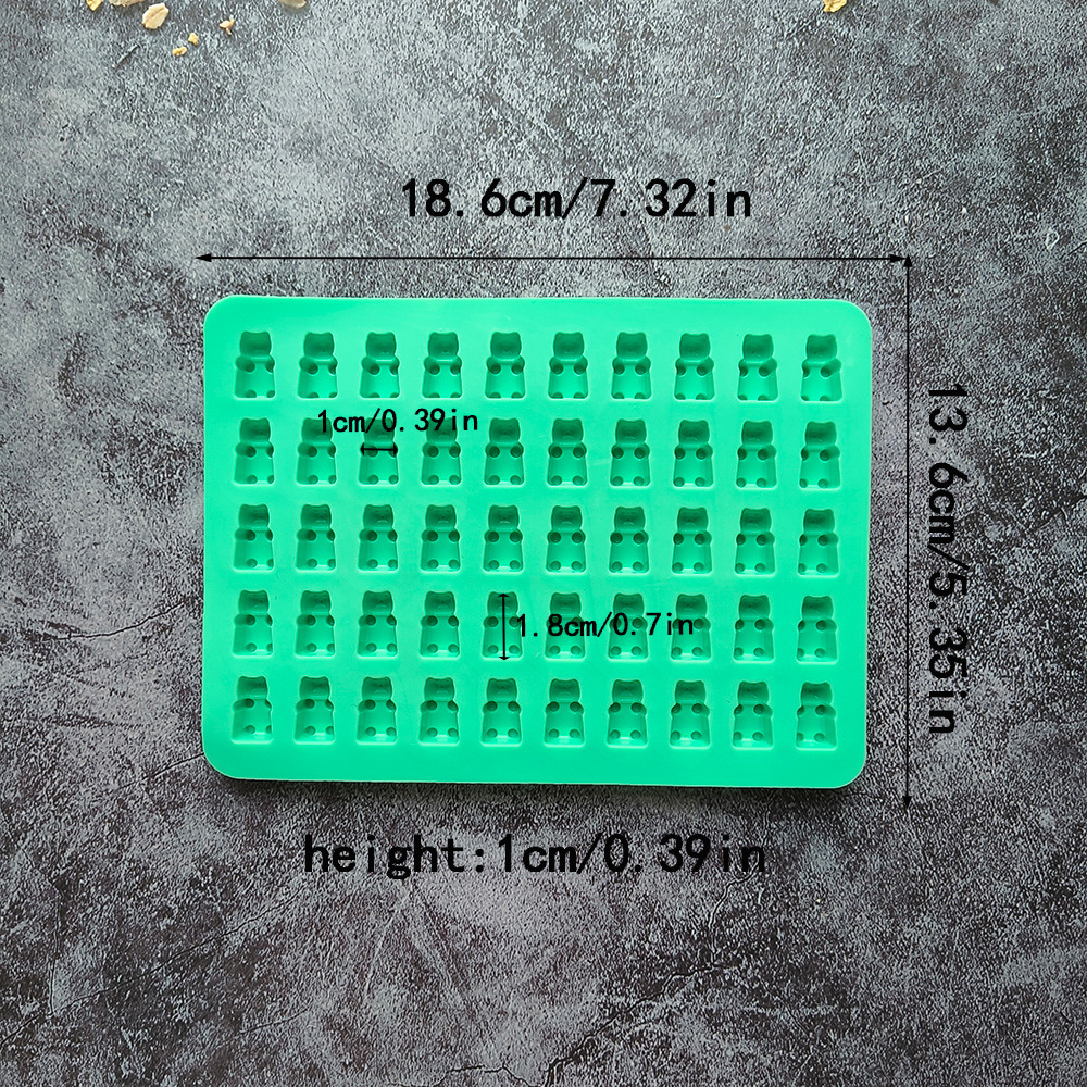 50 Bear 300 Silicone Cookie Chocolate Mold diy Candy Pudding Cake Decoration Kitchen Baking Utensils