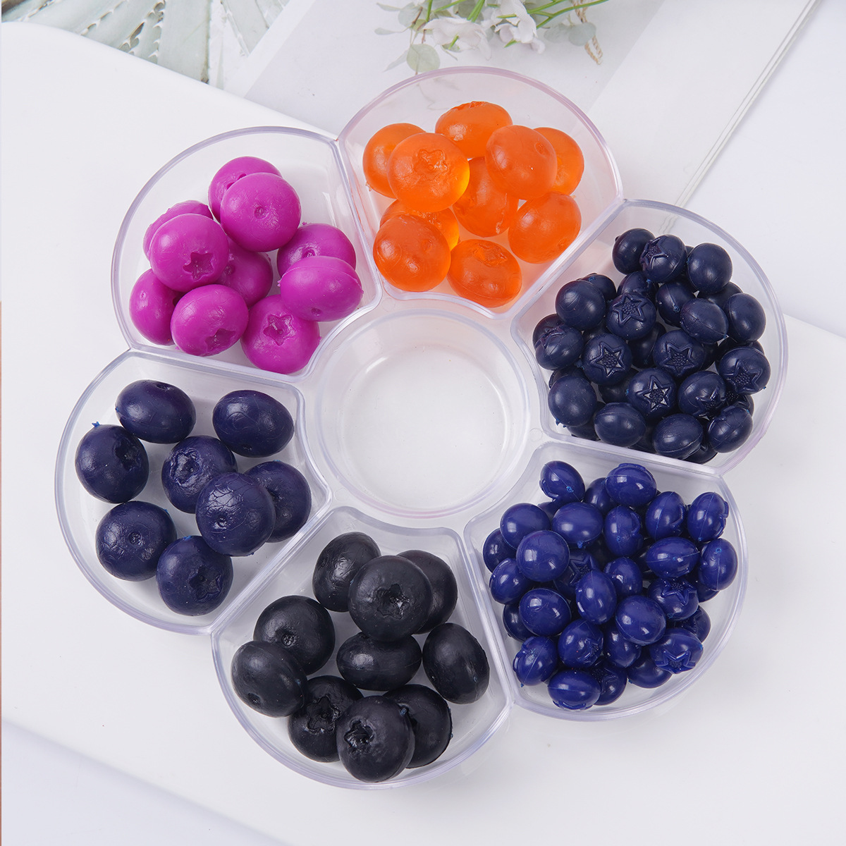 Simulated Blueberry Model DIY Dessert Cake Cream Glue Clay Accessories Mini Kitchen Small Fruit Decorative Ornaments