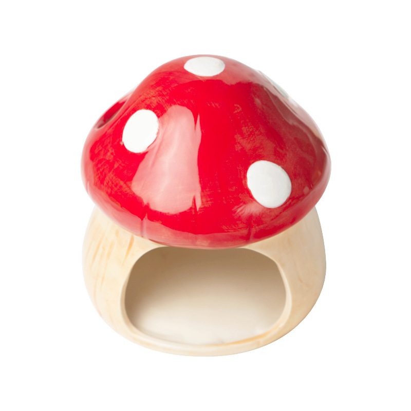 Mushroom Small Pet Universal Ceramic Nest Hamster Golden Bear Furniture Sleeping Nest House Small Pet Supplies Full Set