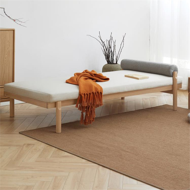 Софа Cosine Nordic из массива дерева, реклайнер, простой дубовый шезлонг, маленькая квартира, кровать Лохан, диван для сна