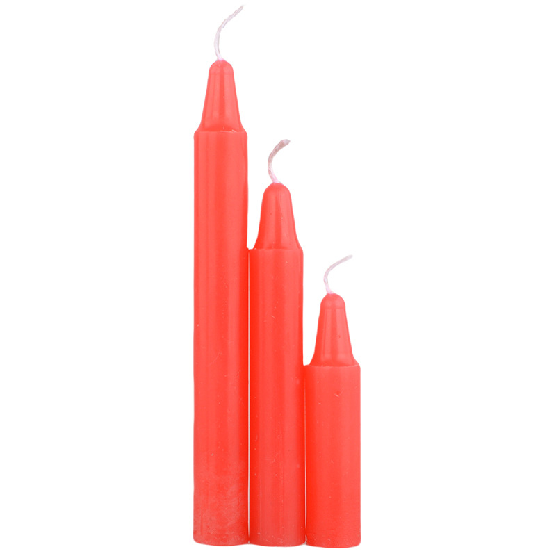 Mini Small Model 5cm Short Red Candle Head Experimental Lighting Smokeless Flavor Ordinary White Wax Incense for Buddha