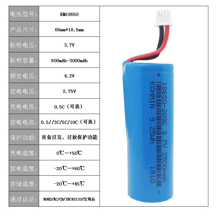 In Stock with 3C Certified 18650 18650 Battery Lithium Battery Pack 18650 Lithium Battery