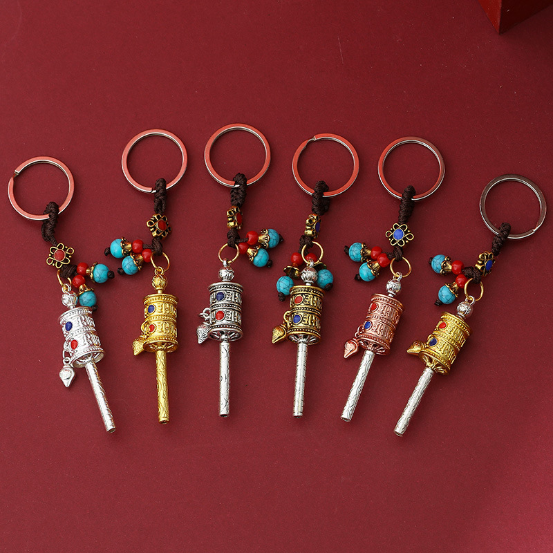 Кулон с молитвенным колесом, этнический стиль, Xizang, для сумки, брелок