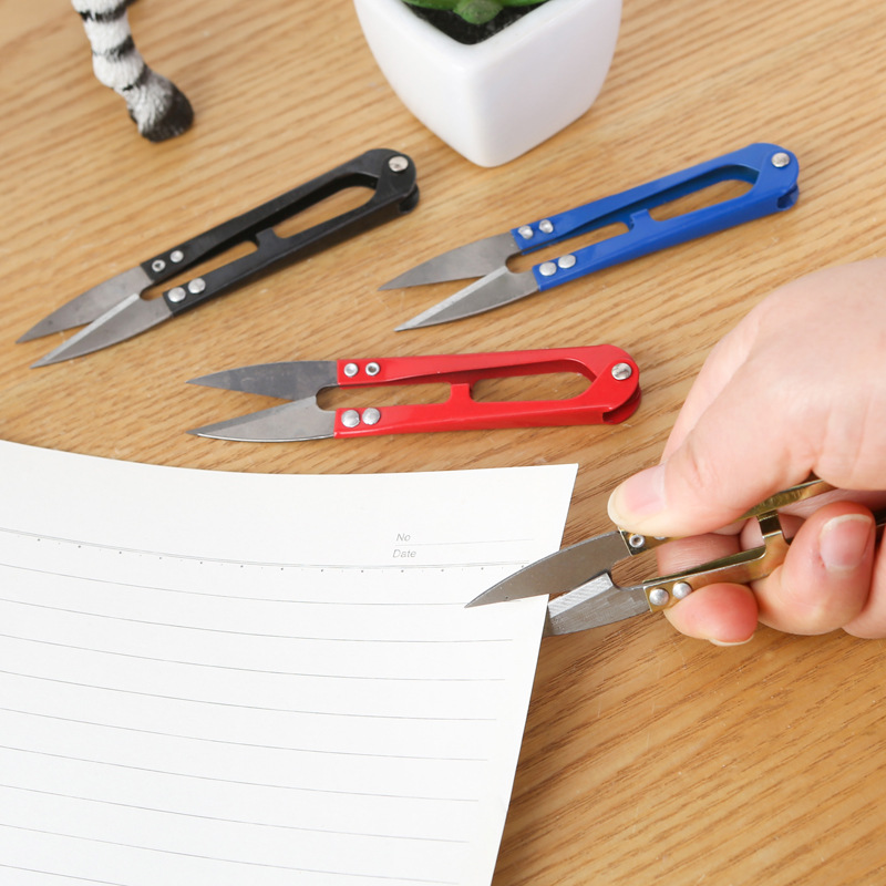 Daily necessities cross stitch special color scissors tailor spring U-shaped thread scissors small pliers scissors wholesale