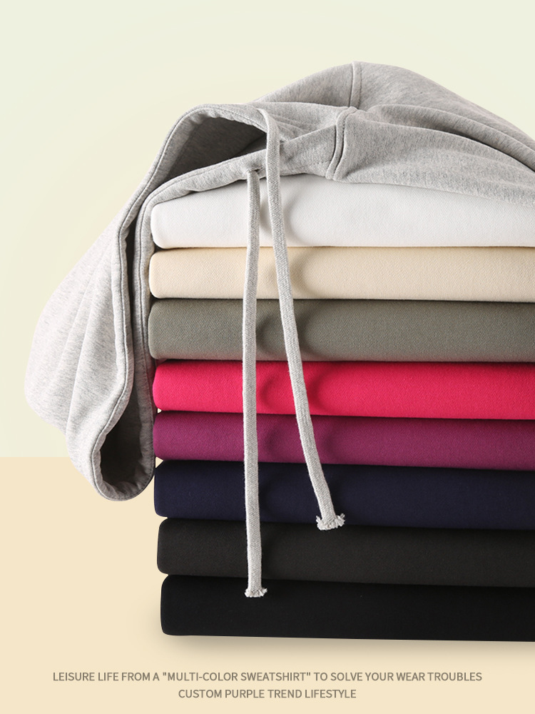 2025 New Solid Color Dopamine Heavyweight 420g Terry Cotton Men and Women Couple Same Style Hooded Sweatshirt Customized