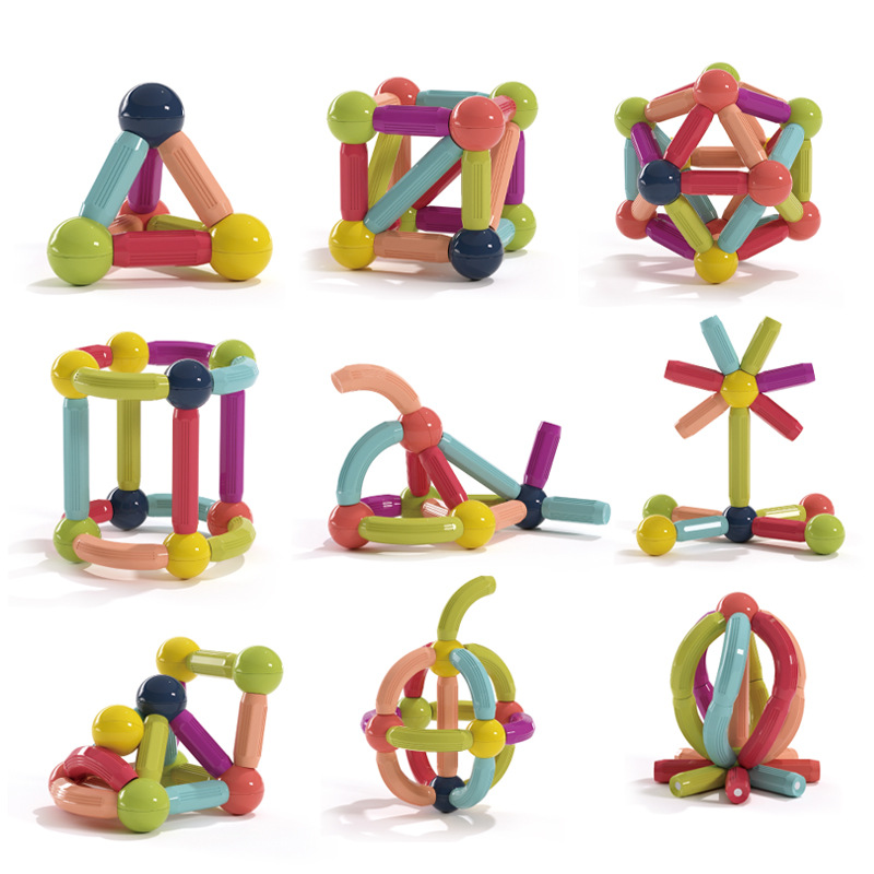 Foreign Trade Special for Magnetic Stick Toy Baby Intelligence Puzzle Children Puzzle Building Blocks Assembled Strong Magnetic Magnet