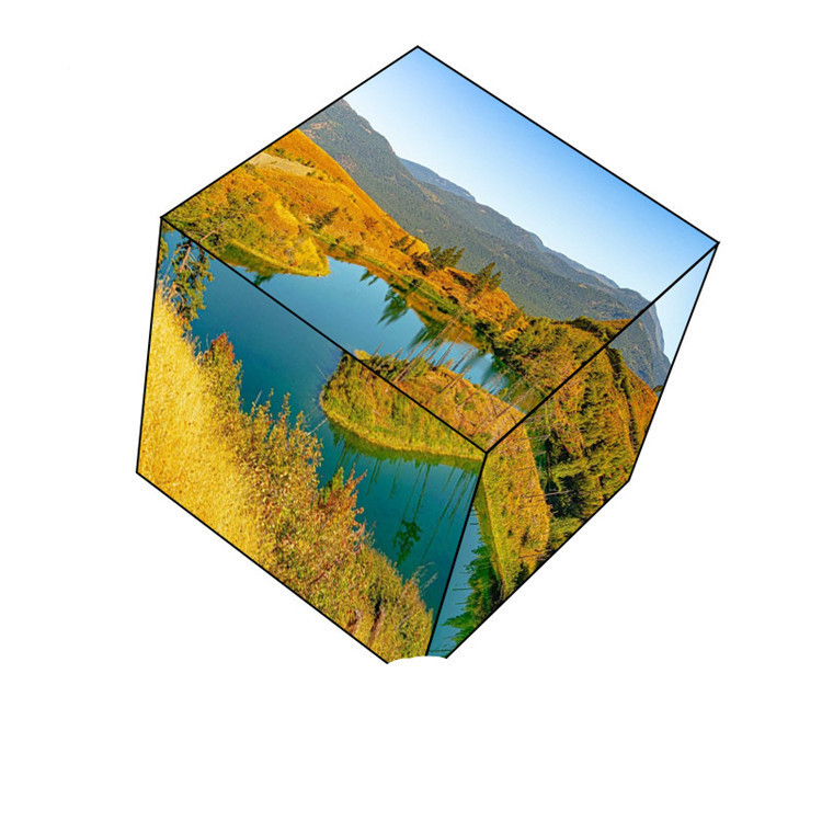 New LED Cube screen P3 Internet celebrity store recruitment highlight waterproof display right angle screen cube LED modeling screen