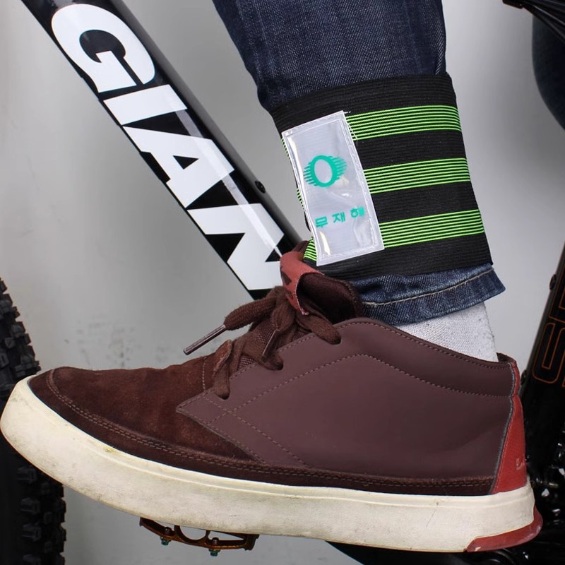 Korean-style Reflective Widened Bicycle Trouser Belt Mountain Bike Road Bike Leggings Bicycle Luminous Trouser Belt Strap