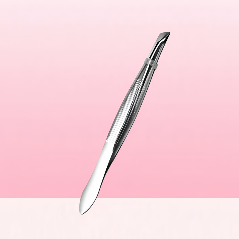 Оптовая продажа пинцетов из нержавеющей стали для бровей, скошенные и прямые, инструменты для красоты, пинцет для ресниц скошенный