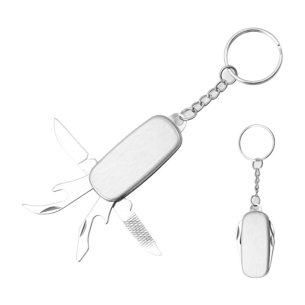 Factory direct marble knife stainless steel multi-function gift knife key chain multi-knife outdoor folding tool