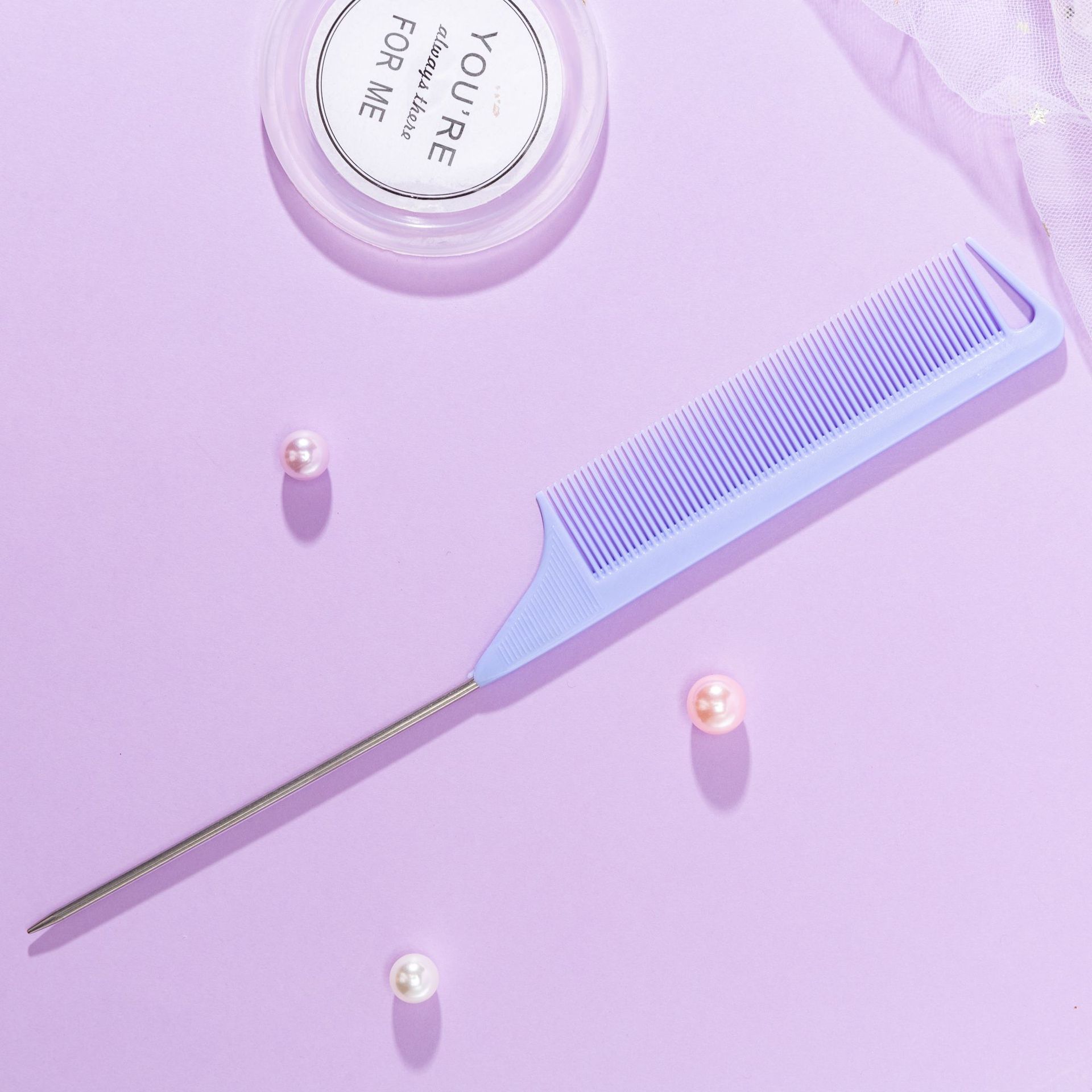 Wanmei 06296 Wig Comb Partition Comb Braid Hair Comb Hair Dye Highlight Pointed Tail Comb Plastic Hairdressing Comb Tool