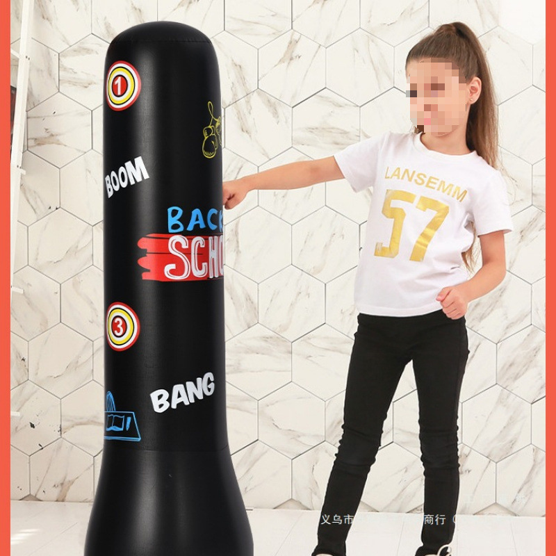 Inflatable Punching Bag for Fitness, Standing Sandbag for Adults and Children's Home Training Equipment