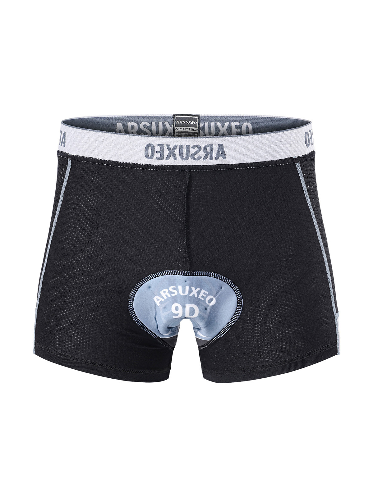 Men's Cycling Underwear Cycling Clothing Flat Mesh Breathable Quick-Drying Thickeneded Shock-Absorbing Silicone Cushion Cross-Border 002C