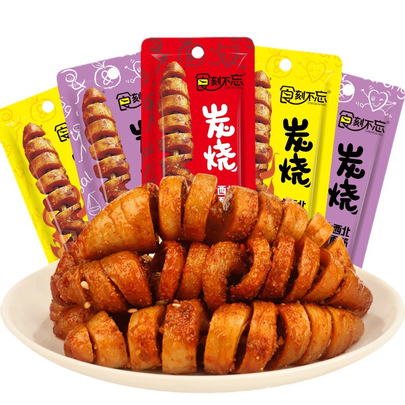 Shike Never Forget жареный глютен острое закусочное блюдо острые полоски глютеновые шашлычки готовая закуска соевые продукты закуски