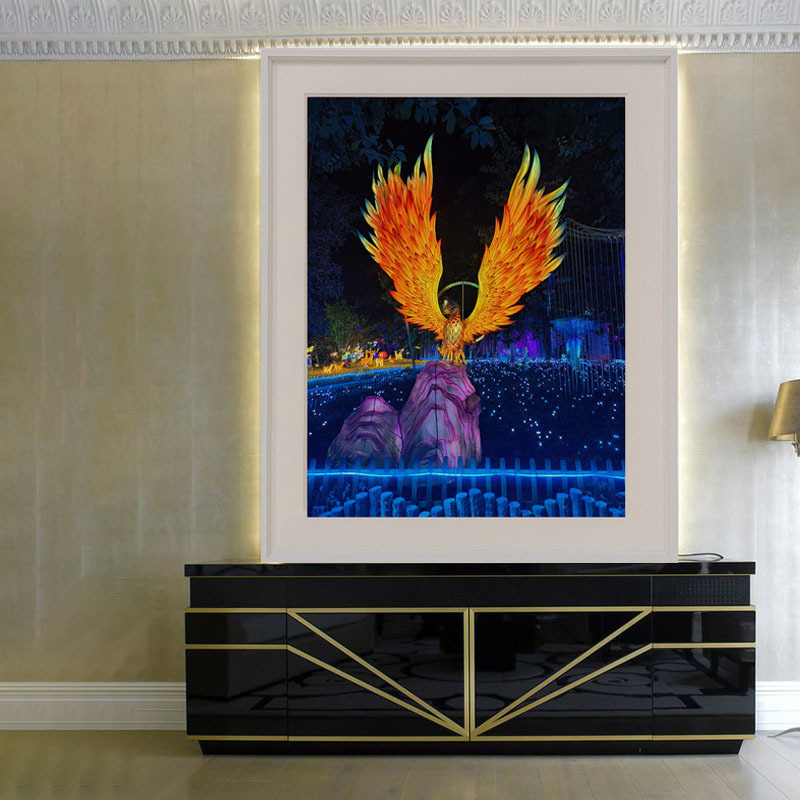 Новые модные фонари и искусство ночной сцены богини Цзинвэй, гиклее-отпечатки с темой вилл и классики гор и моря