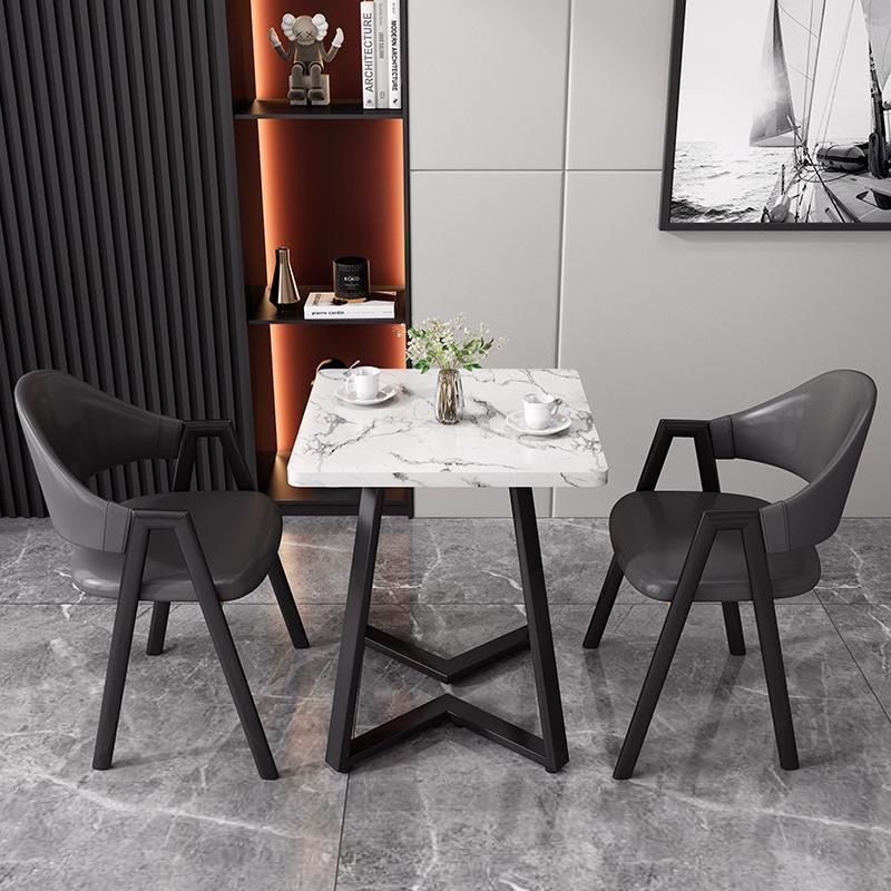 Nordic Style Italian Style Internet Celebrity Light Luxury Negotiation Table and Chair Combination High-End Business Reception Negotiation Table Beauty Salon Leisure Table