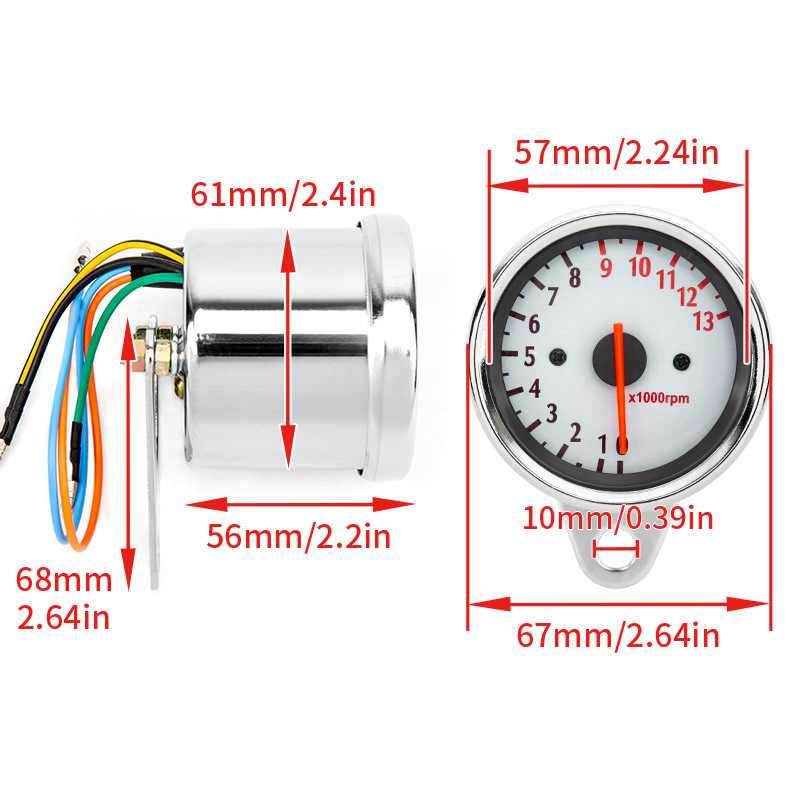 New motorcycle electronic tachometer modified inductance motorcycle meter pointer digital display retro meter