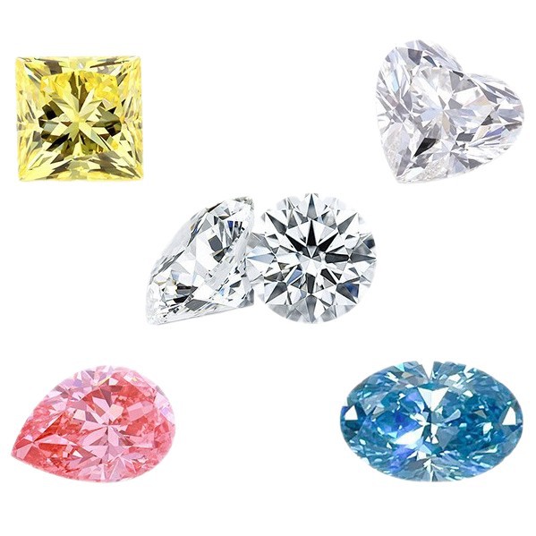 Custom 18K Cultured Diamond Platinum Ring Earrings Laboratory Henan Artificial Diamond Synthetic Diamond Jewelry Necklace