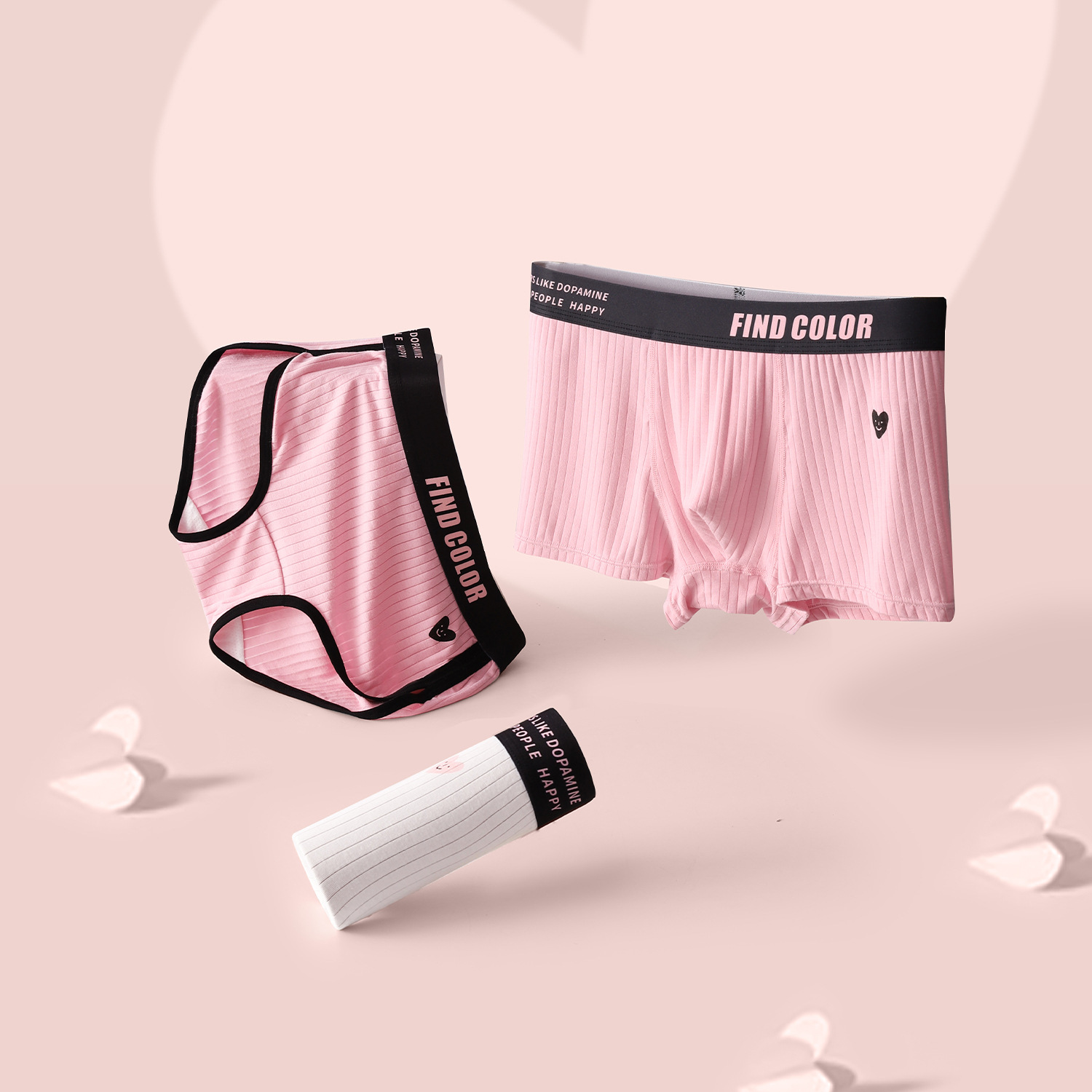 Couple Underwear Cotton Comfortable Hip-Covering Breathable Trendy Love Women's Briefs Young Men's Underwear Men's Boxer Wholesale