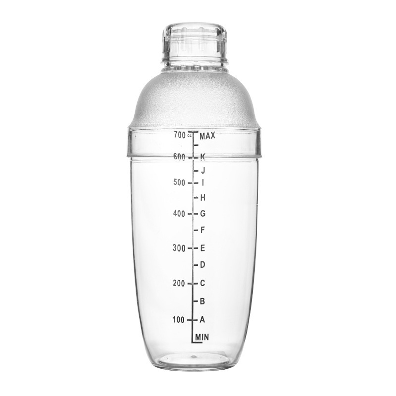 手摇雪克杯三件套塑料调酒器摇奶茶器皿暴打柠檬有刻度水果冰块