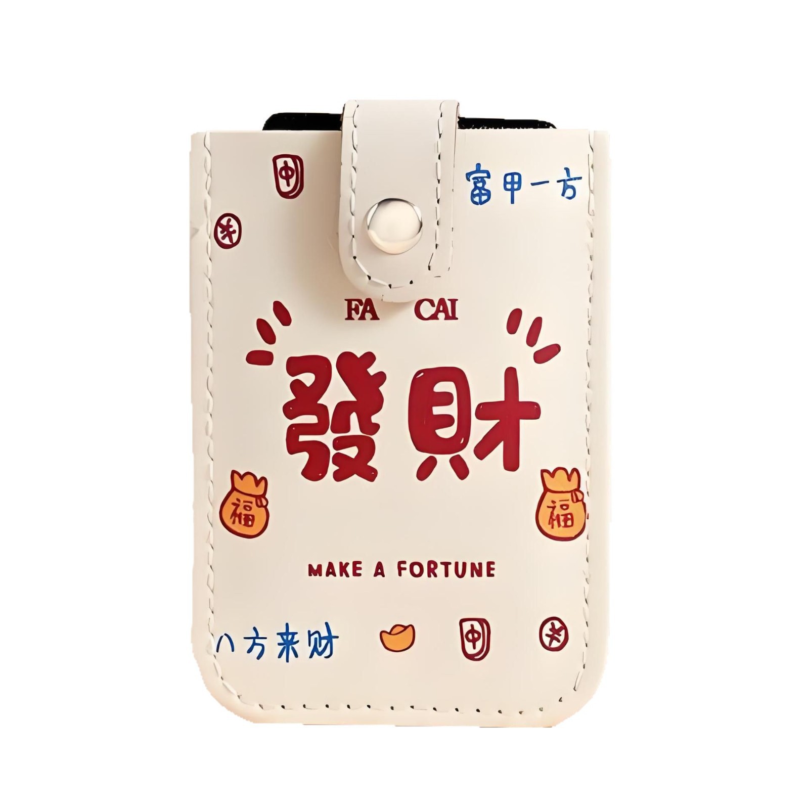 Leather Card Holder Printed Trendy Id Card Holder Id Card Bank Card Holder Mini Portable Ultra-Thin Card Holder Bag