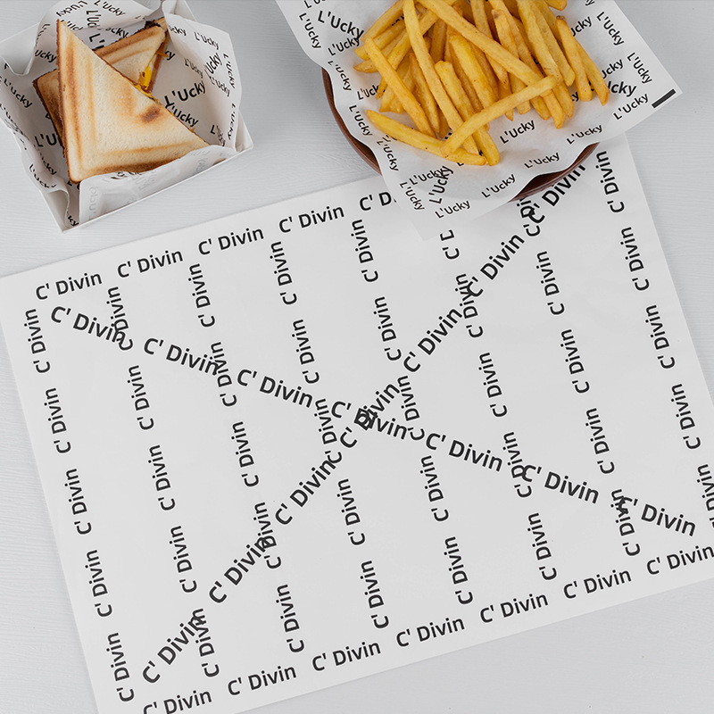 Grease-Proof Paper, Custom-Made Cake Mat Paper, Oil-Proof and Oil-Absorbing Paper, Oil-Absorbing Paper, Hamburger Bread Paper, Baking Tray, Food Oil Paper
