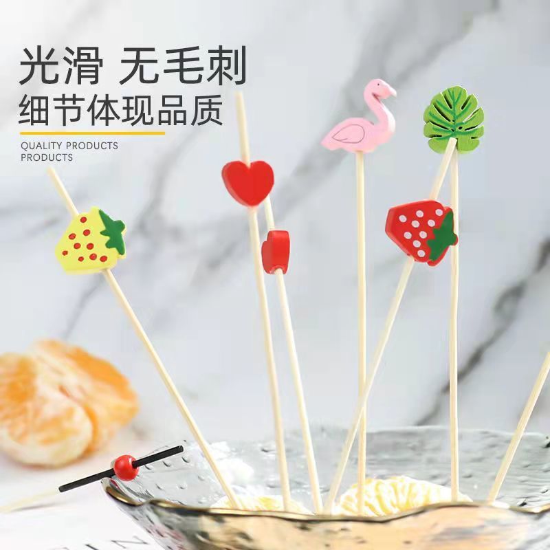 Fruit Picks, Bamboo Picks, Disposable Fruit Forks, Hamburger Picks, Snacks, Sushi Cocktail Picks, Flower Picks, Candied Haws Picks
