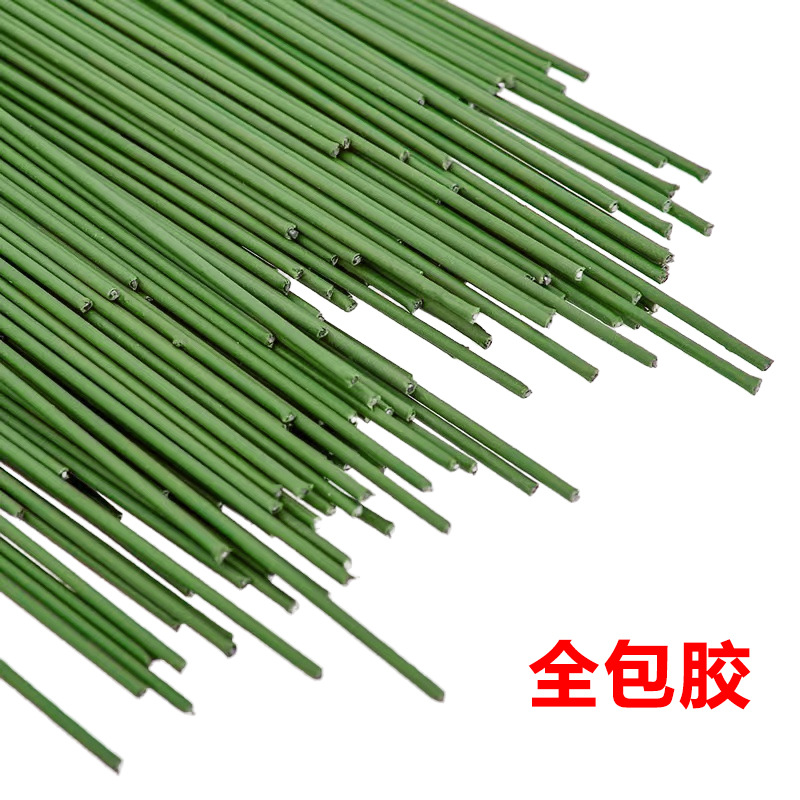 No. 2 Plastic Wrapped Flower Pole Valentine's Day Wool Flower Rose DIY Hand-Knitted Flower Pole Wholesale Twist Stick Accessories