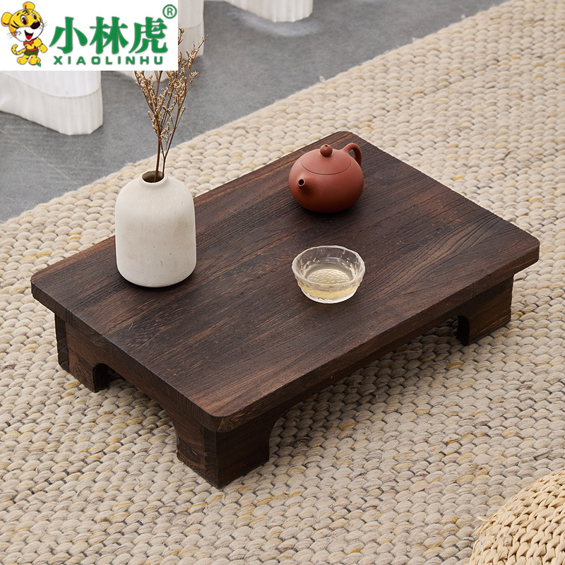 Кофейный столик из массива дерева, японский стиль, простой стол для окна, канг-стол, низкий зен-столик