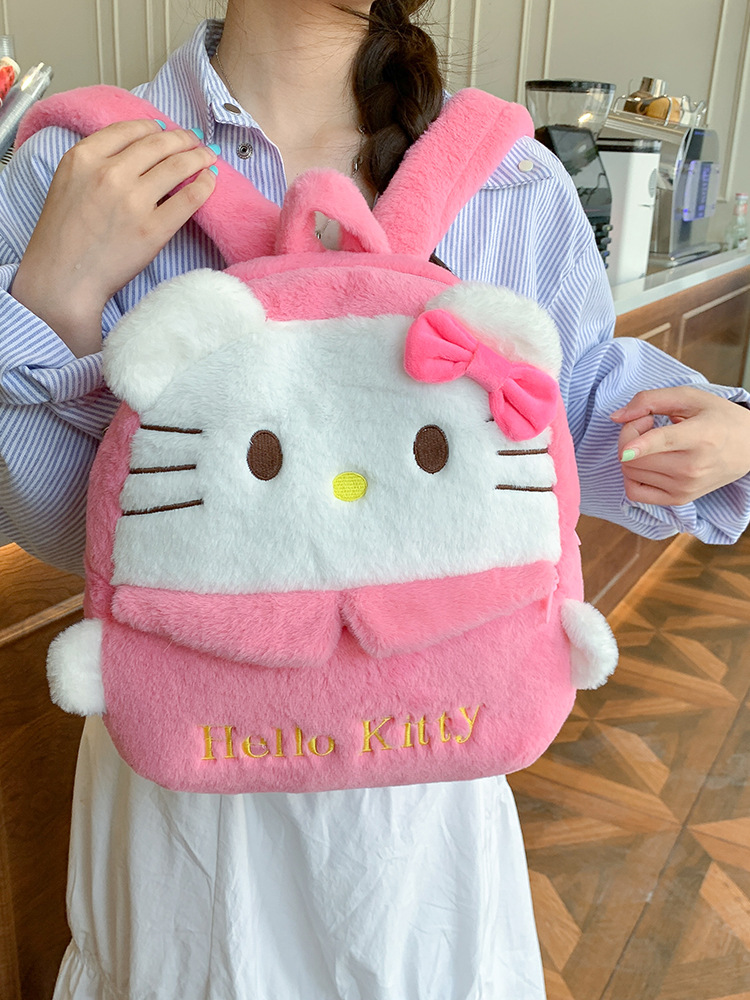 Cute JK Uniform Large Capacity Kulo Xiaomi Backpack High School Junior High School Student Schoolbag Backpack Fluffy Bag Gift