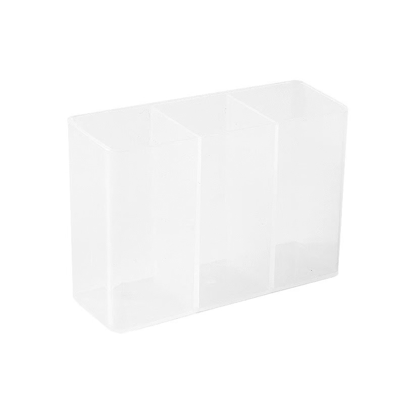 Lipstick Wall-Mounted Storage Box Three-Compartment Punch-Free Mirror Cabinet Storage Box Bathroom Sundries Cosmetics Storage Box