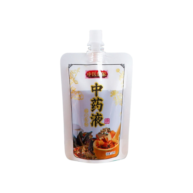 Chinese Medicine Bag Chinese Medicine Liquid Packaging Bag Suction Mouth Bag Medicine Soup Herbal Tea Heatable Outer Sealing Bag Medicine Liquid Bag