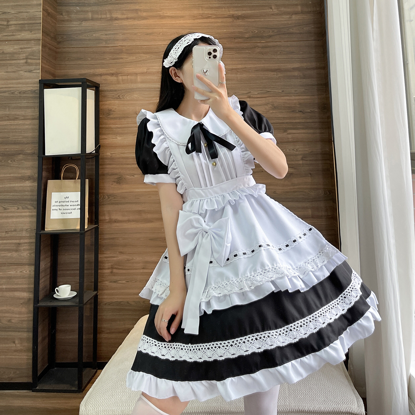 Traditional Maid Long Skirt Long-Sleeved Maid Outfit Transvestite British Butler Cosplay Japanese Style Uniform Cute Dress