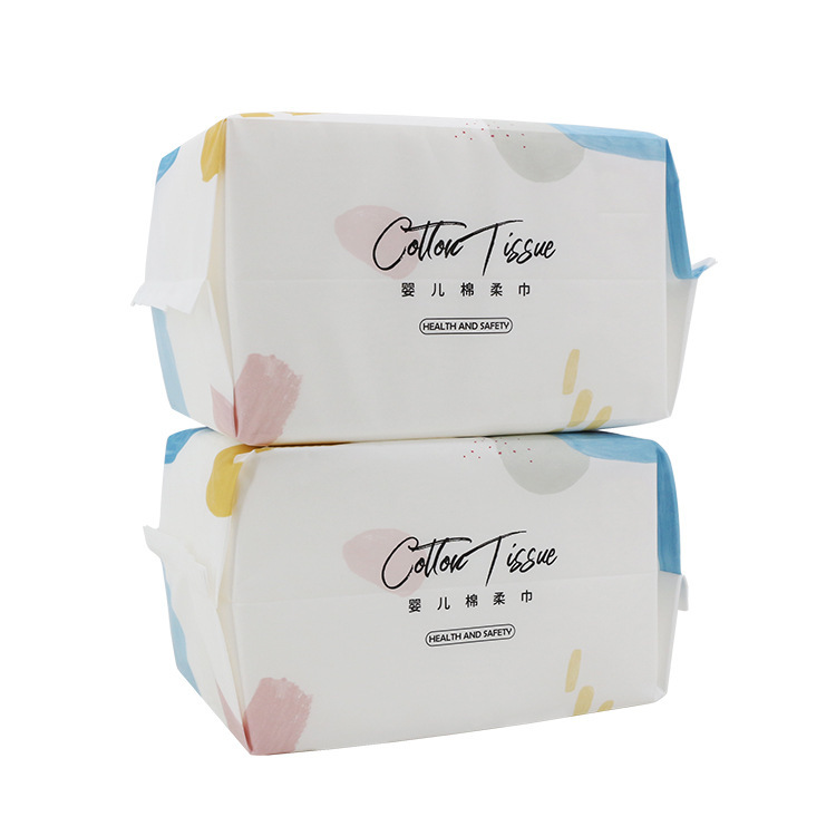 Source Factory Customized Disposable Towel Pure Cotton 60 Pumps Thickeneded Baby Removable Household Cotton Soft Towel One Box