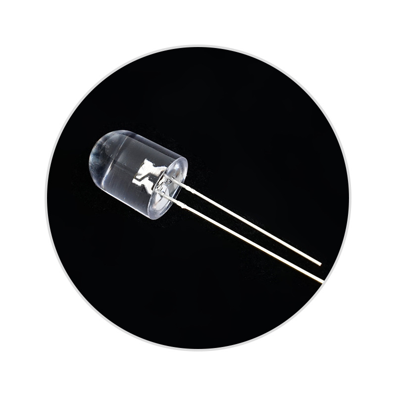 F10 Round Head Edgeless Long Leg Lamp Beads 10mm Colorful Fast Flash Slow Flash Rgb Full Color Direct Plug Led Light Emitting Diode