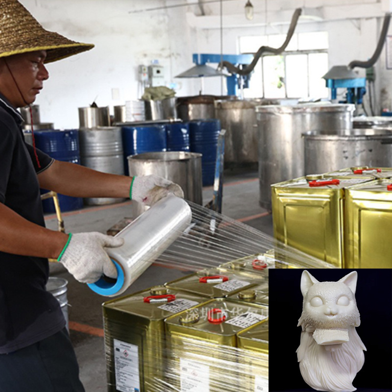 8014Ab Water Pu Resin Figurine Mold-Making Special High-Toughness Wear-Resistant Anti-Drop Quick-Curing Mold-Making Ab Material