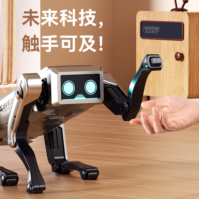 Intelligent Robot Dog 2025 New Kidsren's Electric Remote Control Mechanical Toy Ai Artificial Programming Boy Birthday Gift