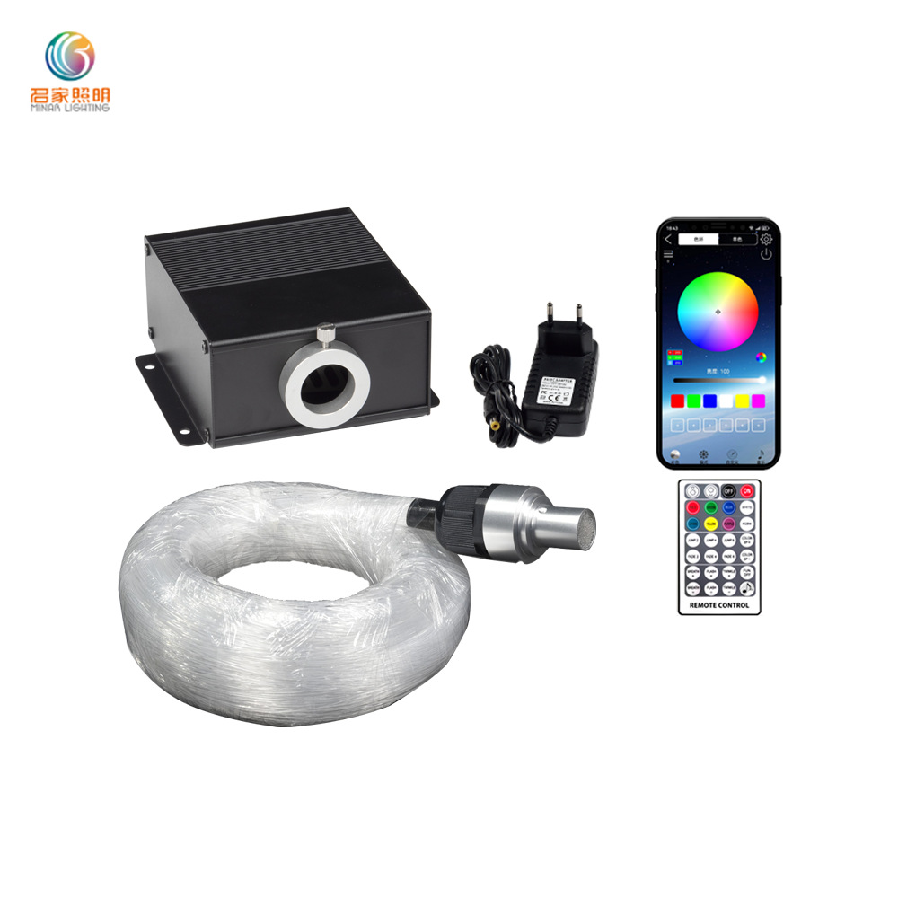 Car Led Colorful Fiber Optic Machine Light Source Programmable with Remote Control Starry Sky Light Source Machine Full Sky Star Light Source Machine