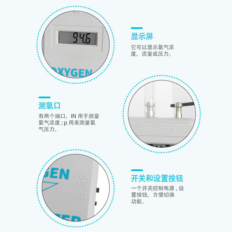 Maizuo Handheld Oxygen Meter Manufacturer Direct Sales Portable Oxygen Detector O2 Oxygen Concentration Content Detection Equipment