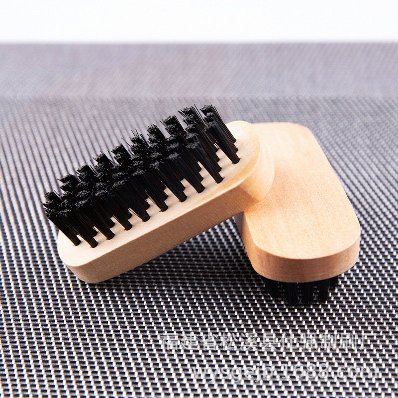 Повседневные принадлежности 0302, мини-щетка из массива дерева, тканевая щетка, набор для полировки обуви, жесткая щетка