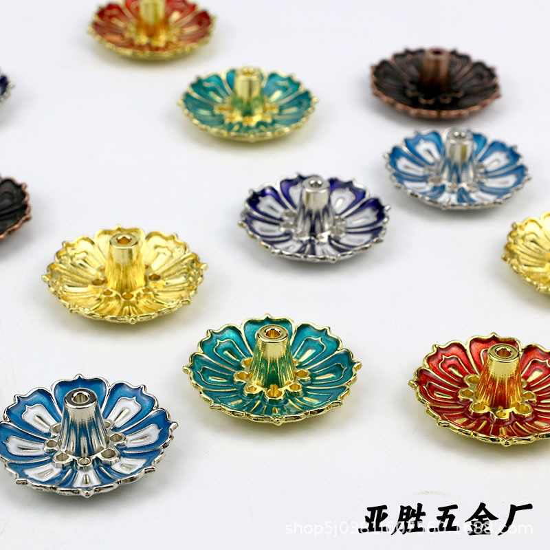 Yasheng alloy lotus incense insert single-layer lotus porous incense insert stove point incense plate incense holder can be matched with gourd incense insert