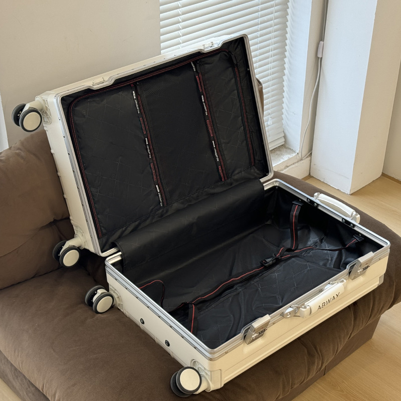 Trolley Case, New Large-Capacity and Durable Suitcase, High-End Aluminum Frame Case, Unisex Universal Wheel Boarding Password Box