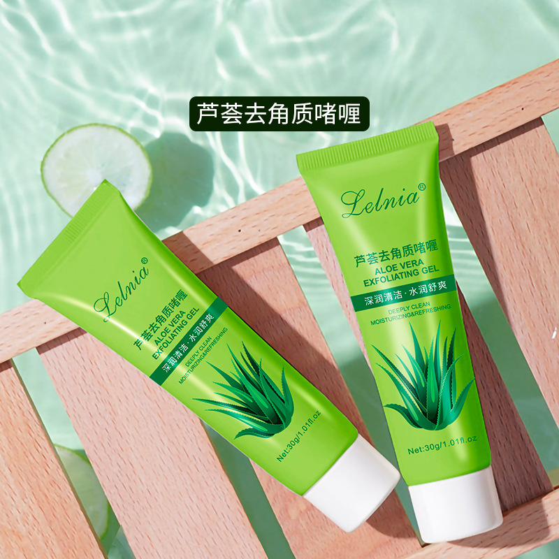 Экстракт алоэ вера, эксфолиирующий гель 30г, очищающий скраб для лица, увлажняющий и питательный, подходит для мужчин и женщин