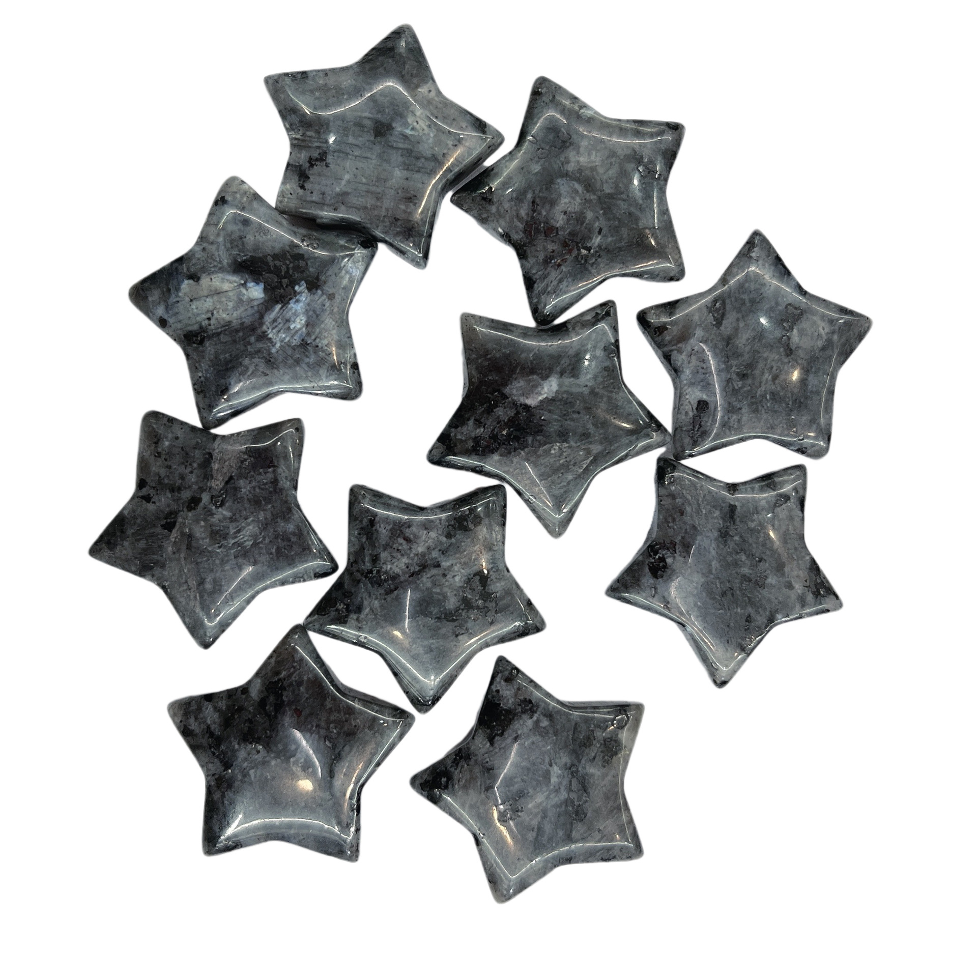 Natural Crystal 25mm Non-porous Five-pointed Star Pendant Pendant Necklace Moon Star Jewelry Accessories