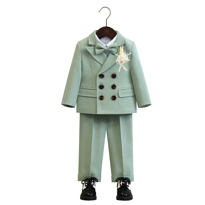 Autumn and winter children's suit suit boy handsome flower girl dress piano performance clothes host small suit coat men