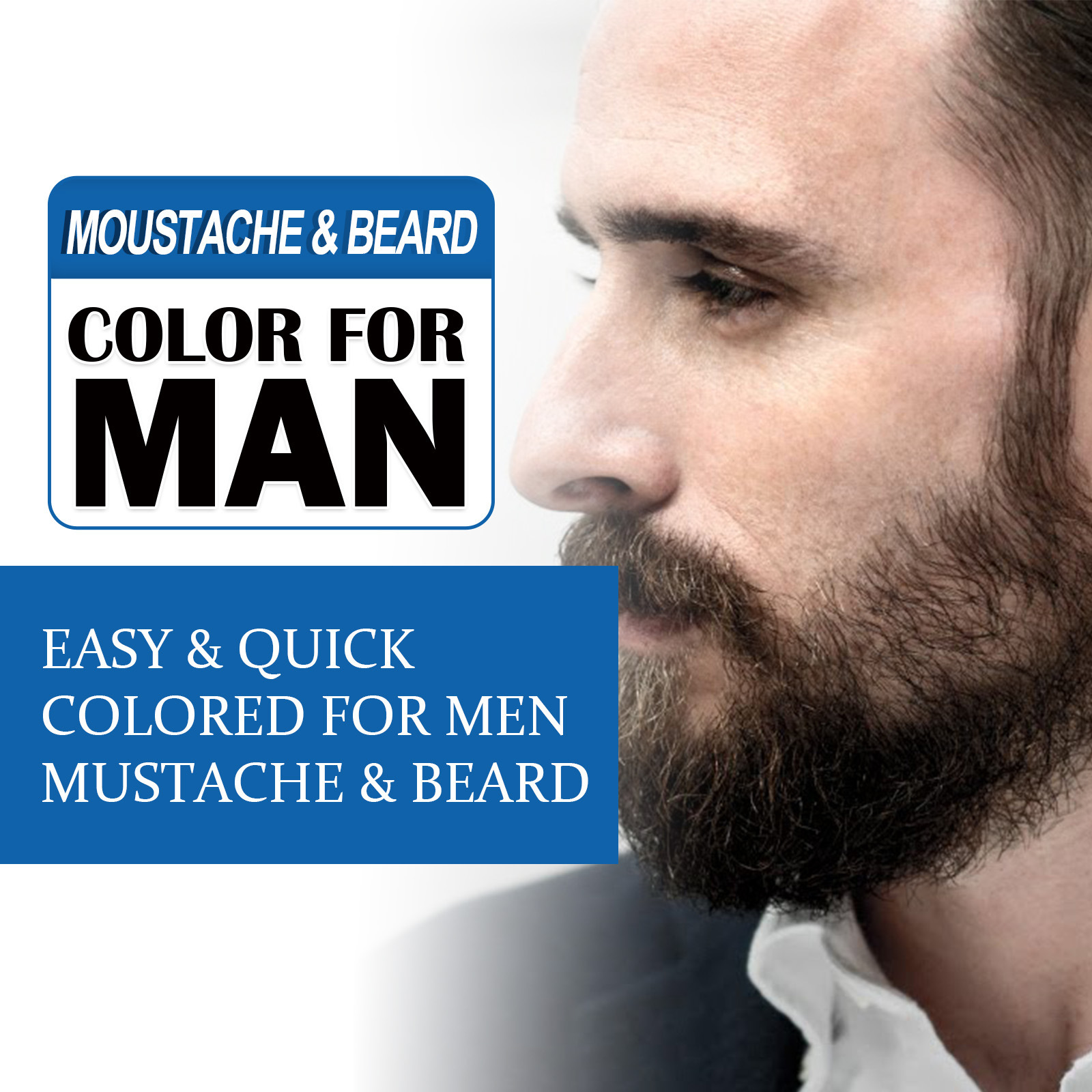 East Moon Beard Dye Beard Dye Cream Mild Non-irritating Easy Coloring Men's Beard Dye