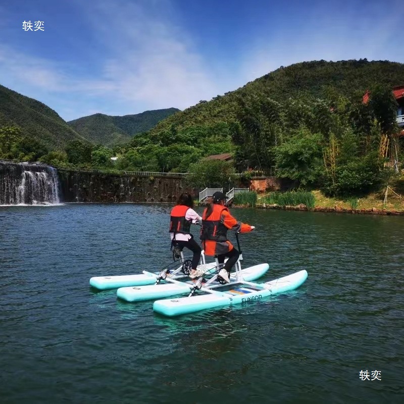 Water Bicycle, Kayak, Three-Person Pedal Inflatable Boat, Scenic Tourist Boat, Park Electric Bicycle