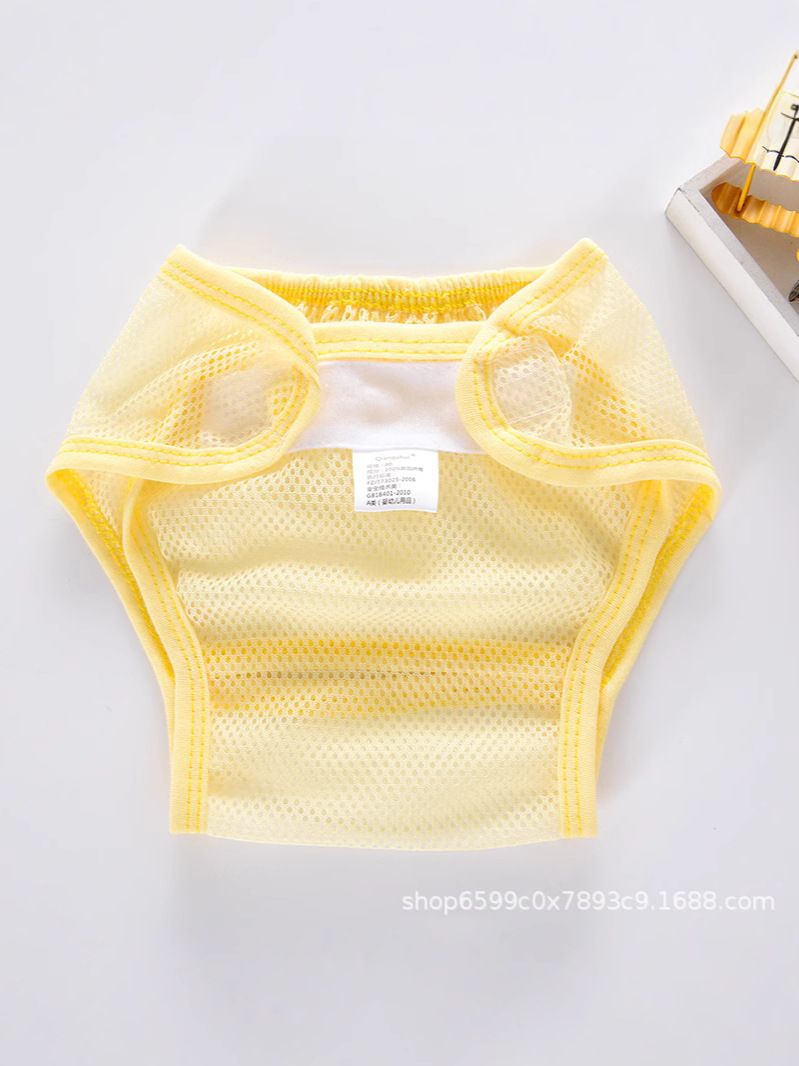 Baby Diaper Bag Summer Newborn Diaper Pants Tricolor Mesh Breathable Baby Meson Fixed Pants Waterproof Washable