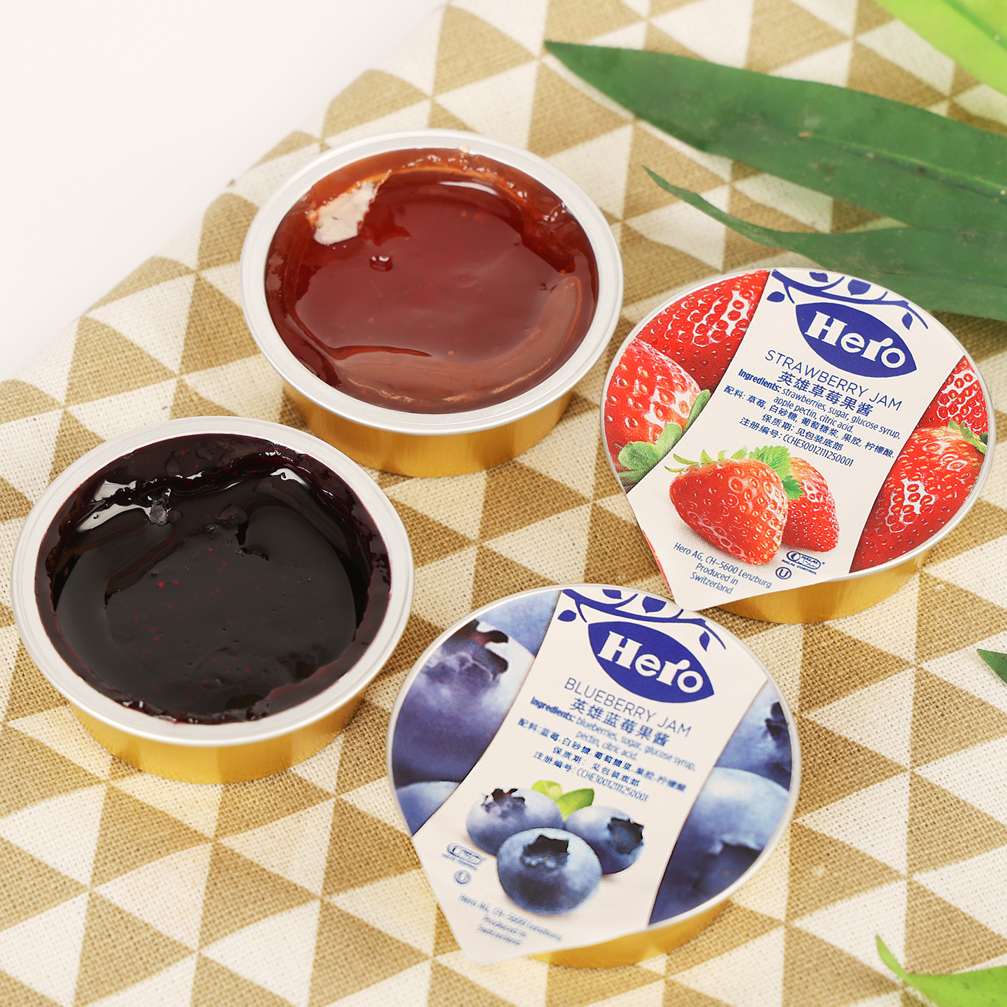 Hero Strawberry Jam Aluminum Box 25g Milk Tea Drink Cake Baking Ingredients Spread Bread Toast Blueberry Jam