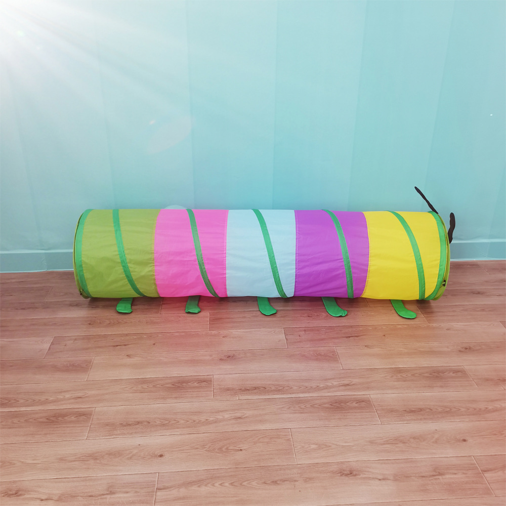 Children's crawling channel Caterpillar rainbow tunnel tube baby toddler outdoor sports somatosensory training drill hole toy